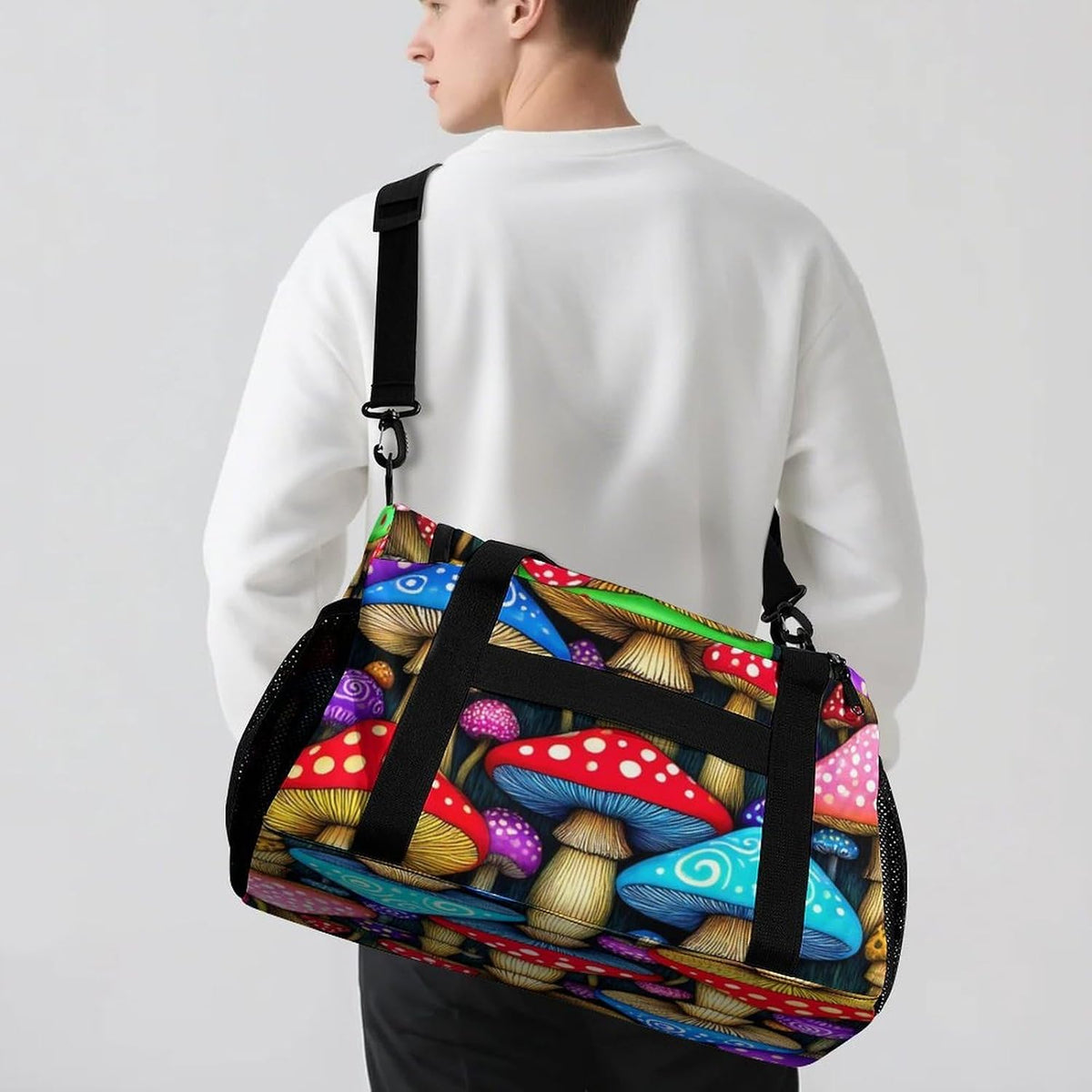 Lightweight Weekender Overnight Bag Foldable Travel Duffel Tote Bag Carry On for Women Gym Luggage