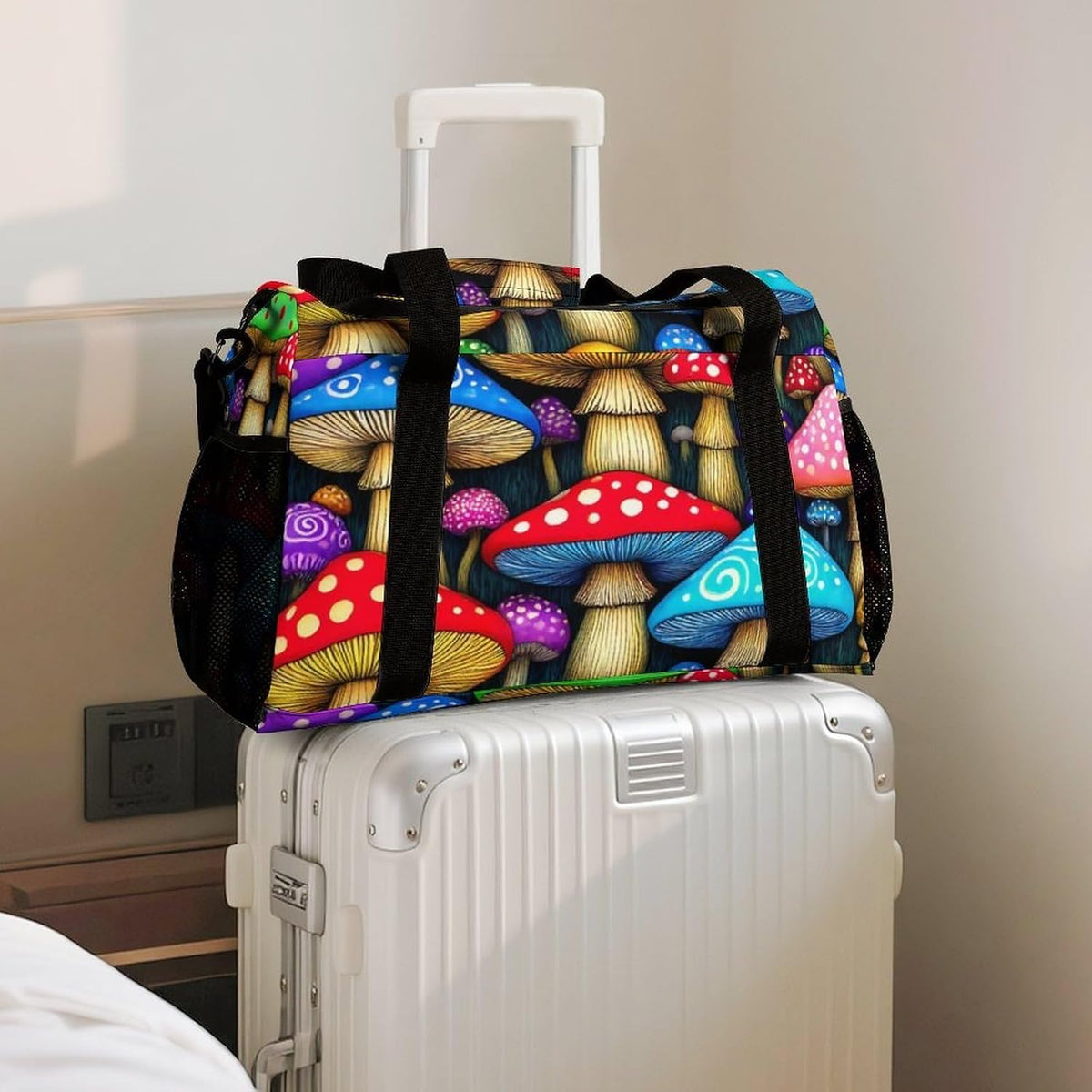 Lightweight Weekender Overnight Bag Foldable Travel Duffel Tote Bag Carry On for Women Gym Luggage