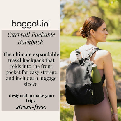 Women's Carryall Packable Backpack, Black