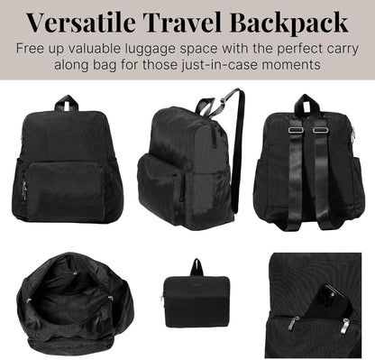 Women's Carryall Packable Backpack, Black