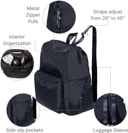 Women's Carryall Packable Backpack, Black