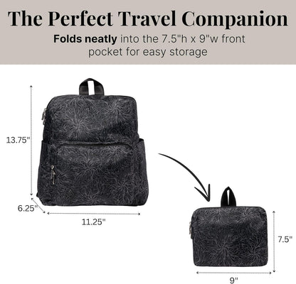 Women's Carryall Packable Backpack, Black