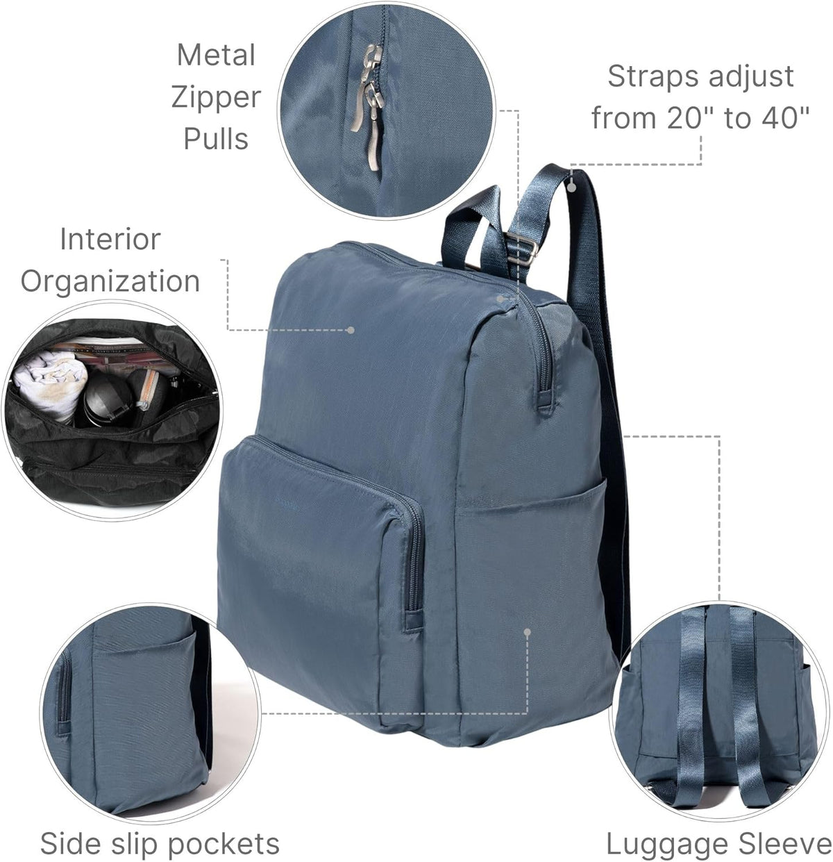 Women's Carryall Packable Backpack, Black