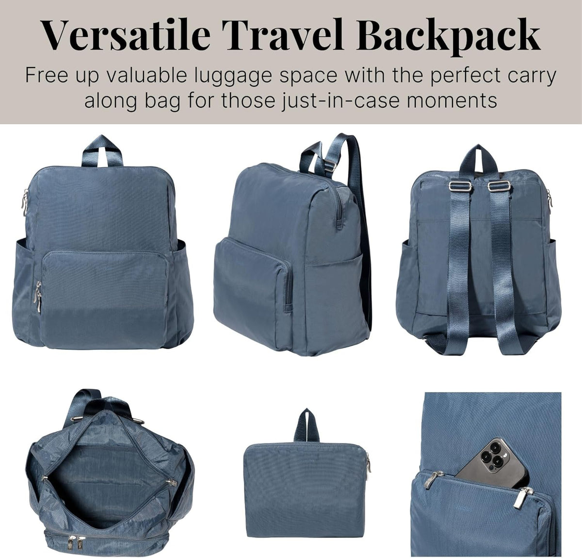 Women's Carryall Packable Backpack, Black
