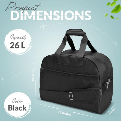 Personal Item Carry-On bag for Airlines Underseat Boarding Luggage Shoulder Nylon Duffel Bag