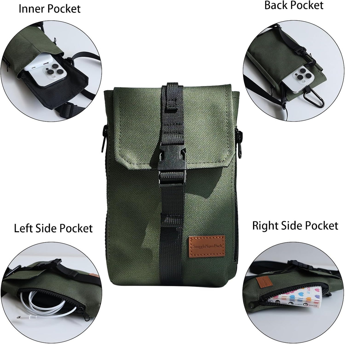 Lightweight Mini Crossbody Bags Cell Phone Shoulder Bag Small Purse for Outside Travel Jogging