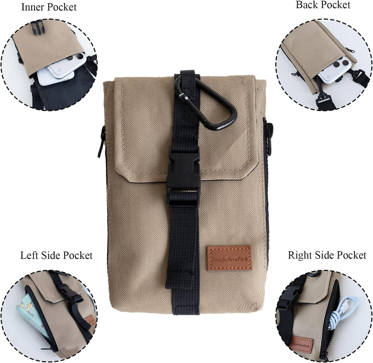 Lightweight Mini Crossbody Bags Cell Phone Shoulder Bag Small Purse for Outside Travel Jogging