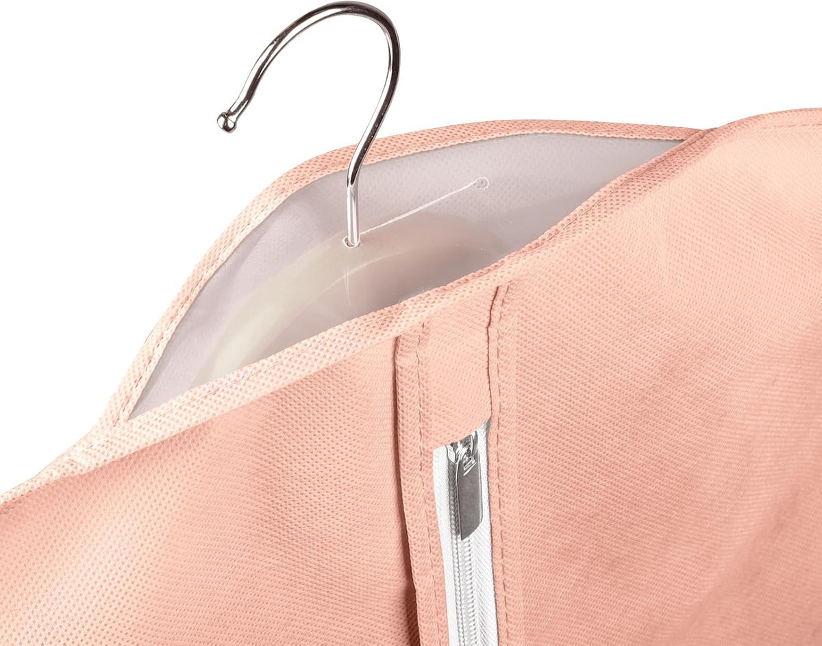 Garment Bags for Travel 54" Tri-fold Garment Bag for Dresses Long Suit Bags Dress Bags for Closet Storage Hanging Clothes for Suit Coats Tuxedos Dresses with 4 Big Pockets, Black