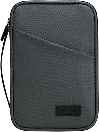 Waterproof Passport Holder, RFID Blocking Wallet, Portable Travel Document Organizer for Men & Women, Travel Essentials (Black)
