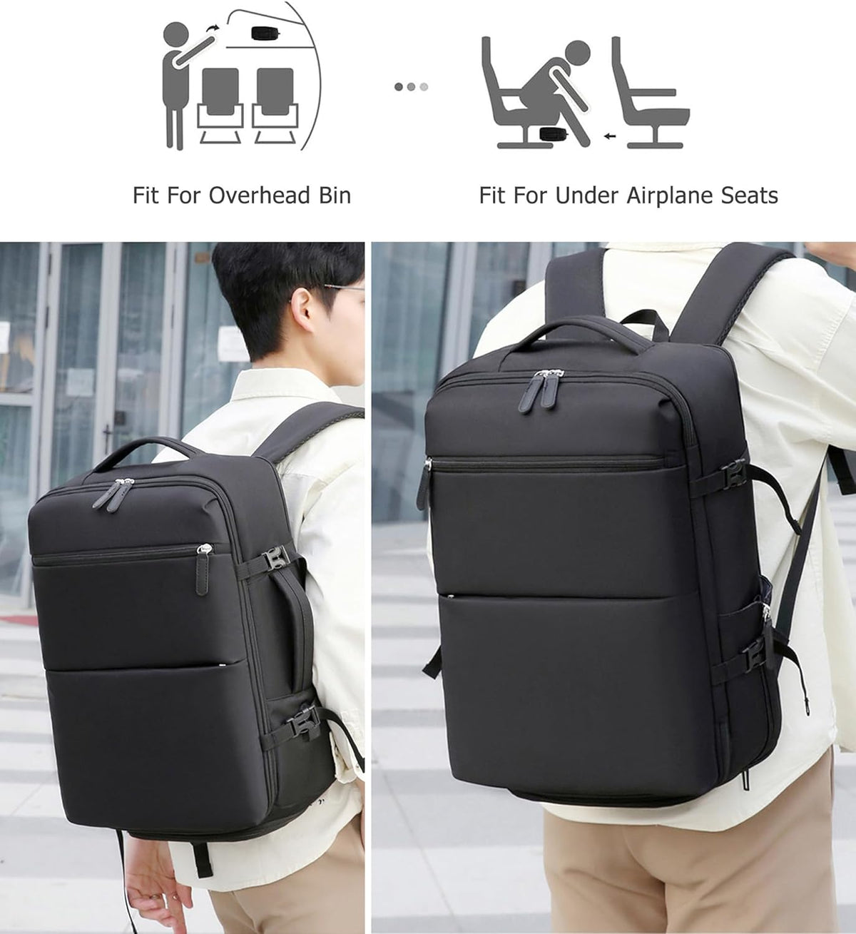 PC Hardside Carry On Luggage, Aluminum Frame, TSA Lock, Cup Holder | USB port, phone holder and spinner wheels keep essentials reachable for airport and business trips