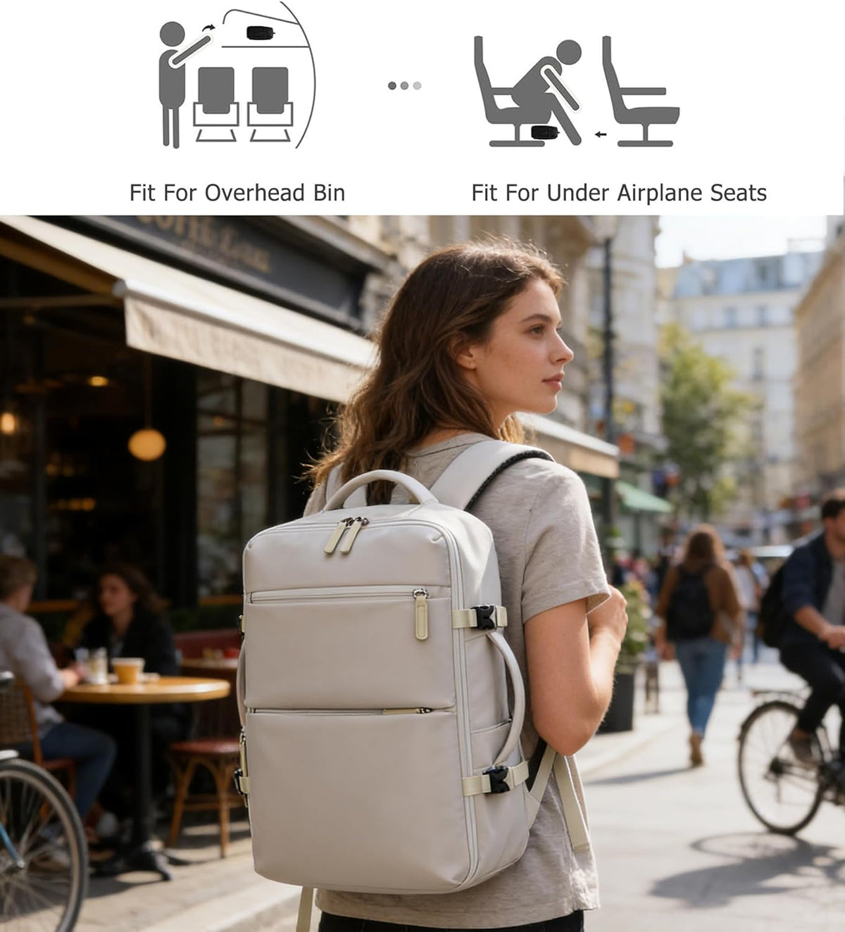 PC Hardside Carry On Luggage, Aluminum Frame, TSA Lock, Cup Holder | USB port, phone holder and spinner wheels keep essentials reachable for airport and business trips