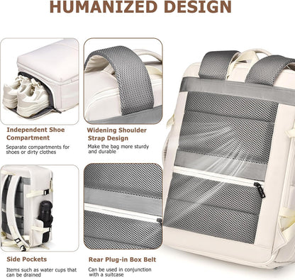 PC Hardside Carry On Luggage, Aluminum Frame, TSA Lock, Cup Holder | USB port, phone holder and spinner wheels keep essentials reachable for airport and business trips