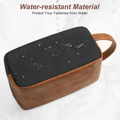 Travel Toiletry Bag for Men, Hanging Toiletry Organizer, Water Resistant Shaving Kit with Large Capacity for Travel Accessories (Black, Large)