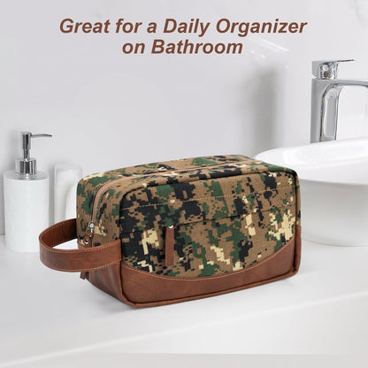 Travel Toiletry Bag for Men, Hanging Toiletry Organizer, Water Resistant Shaving Kit with Large Capacity for Travel Accessories (Black, Large)