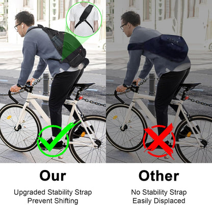 Sling Bag for Men Crossbody Backpack,8 Pockets Sling Backpack Mens Sling Bag,19L Sling Pack,One Strap Backpack for Men | One Strap Backpack with Umbrella Pocket,Sling Backpack with Stability Strap, One Shoulder Backpack for Hiking,Gym,Travel