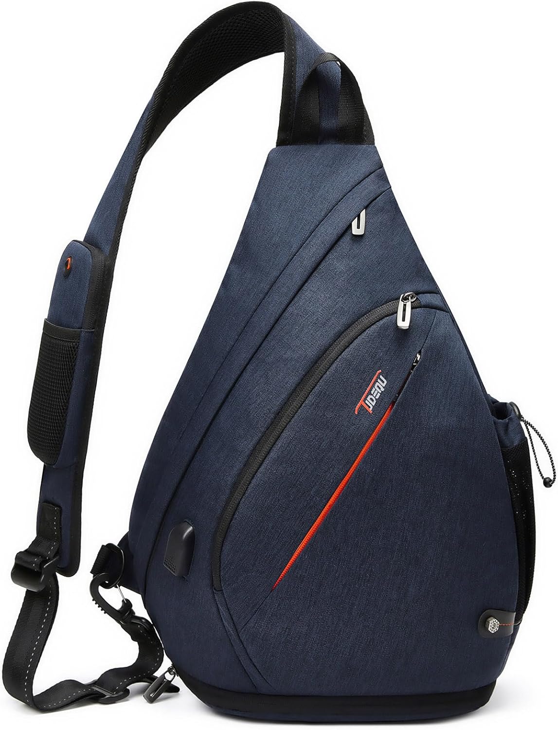Sling Bag for Men Crossbody Backpack,8 Pockets Sling Backpack Mens Sling Bag,19L Sling Pack,One Strap Backpack for Men | One Strap Backpack with Umbrella Pocket,Sling Backpack with Stability Strap, One Shoulder Backpack for Hiking,Gym,Travel