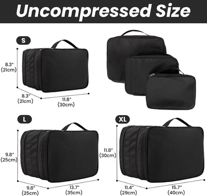 Double-sided Storage Compression Packing Cube, Expandable Suitcase Organizer Bag for Travel Essentials