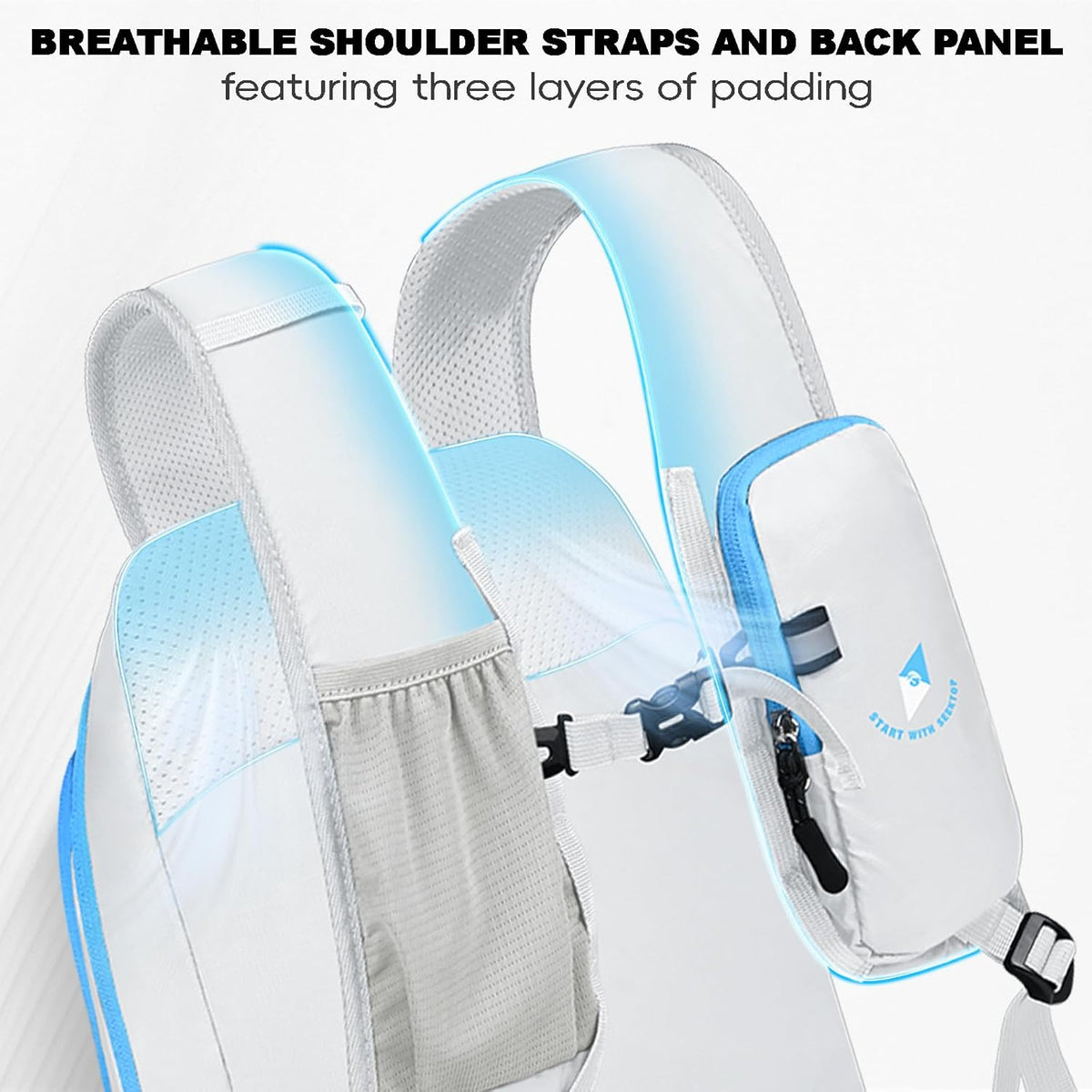 Seektop 15L Small Lightweight Hiking Backpack for Men Women Foldable Packable UltraLight Daypack for Travel Daily Outdoor