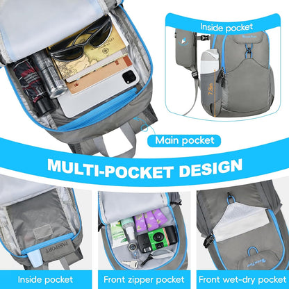Seektop 15L Small Lightweight Hiking Backpack for Men Women Foldable Packable UltraLight Daypack for Travel Daily Outdoor