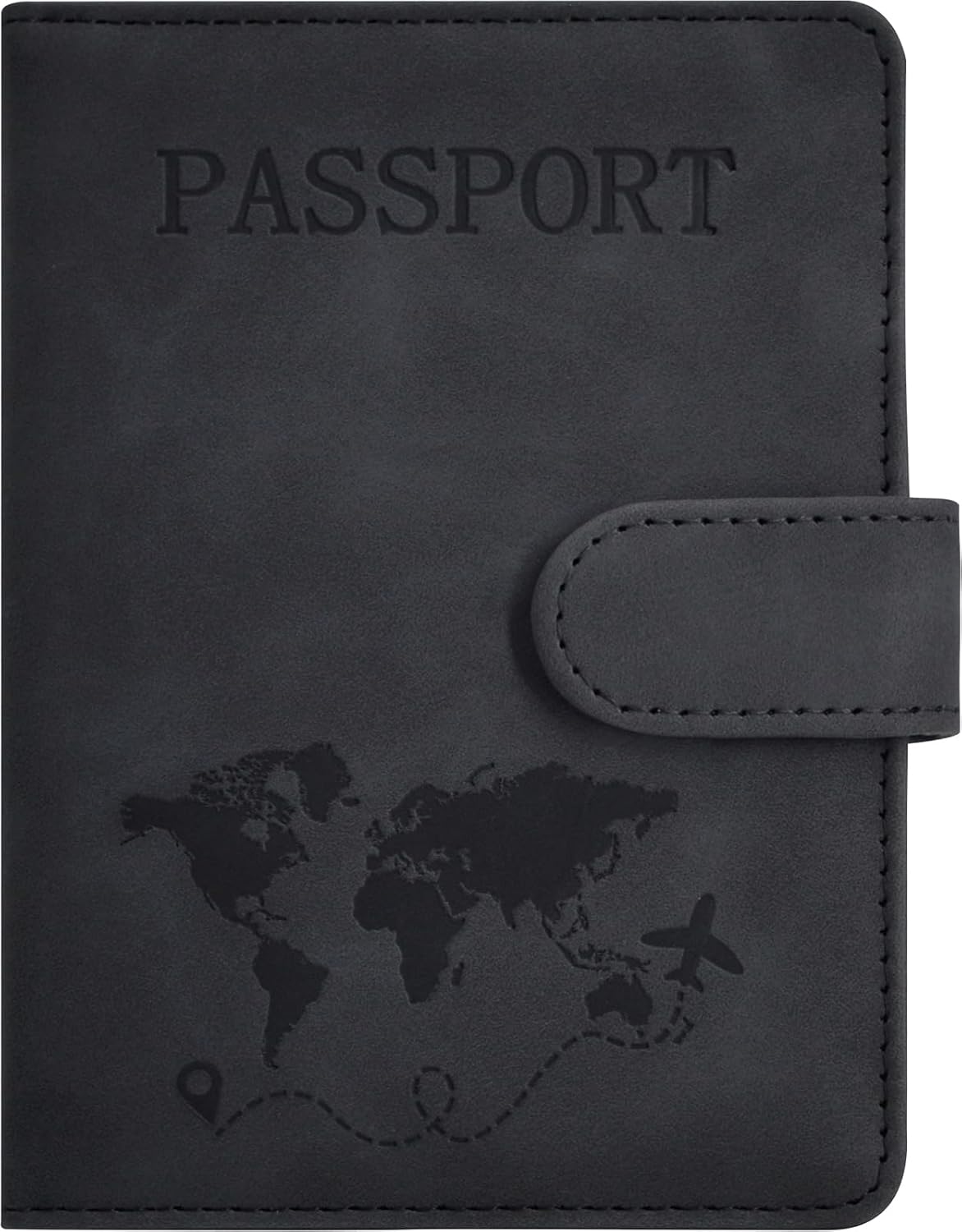Passport Holder, Passport Cover with Credit Card Slot and Boarding Pass Slot Combo, Passport Wallet Case Book Travel Must Have, RFID Blocking Leather Travel Accessories, Navy Blue