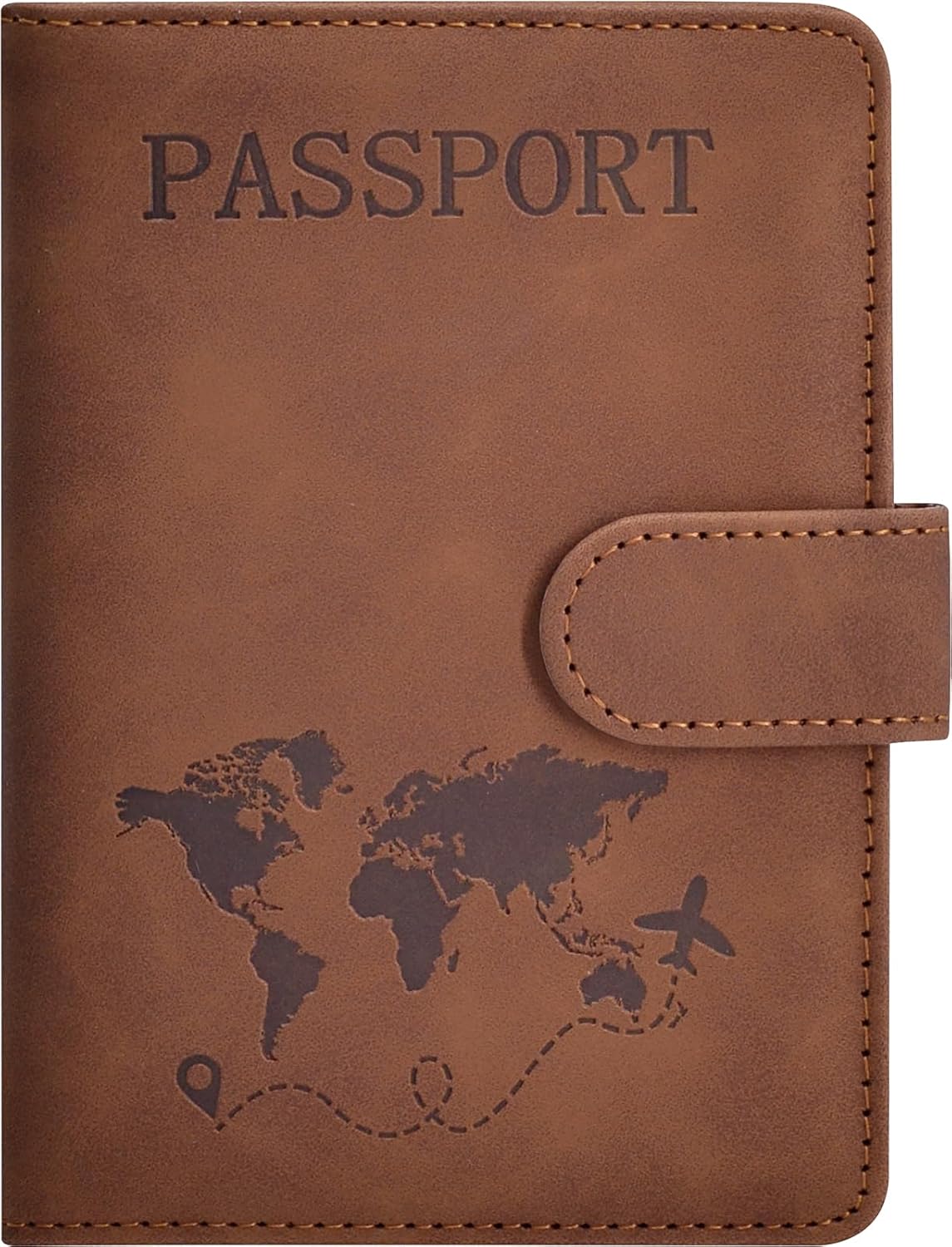 Passport Holder, Passport Cover with Credit Card Slot and Boarding Pass Slot Combo, Passport Wallet Case Book Travel Must Have, RFID Blocking Leather Travel Accessories, Navy Blue