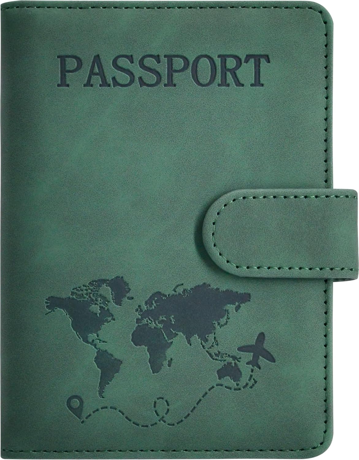 Passport Holder, Passport Cover with Credit Card Slot and Boarding Pass Slot Combo, Passport Wallet Case Book Travel Must Have, RFID Blocking Leather Travel Accessories, Navy Blue
