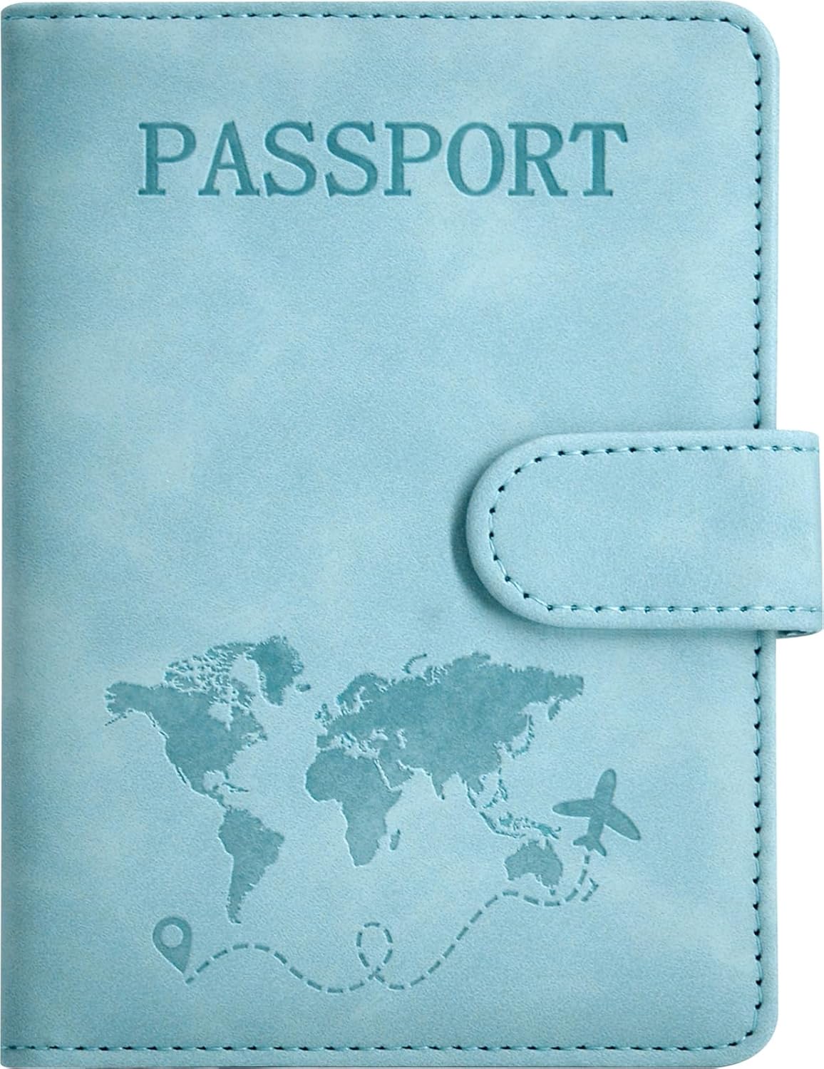Passport Holder, Passport Cover with Credit Card Slot and Boarding Pass Slot Combo, Passport Wallet Case Book Travel Must Have, RFID Blocking Leather Travel Accessories, Navy Blue