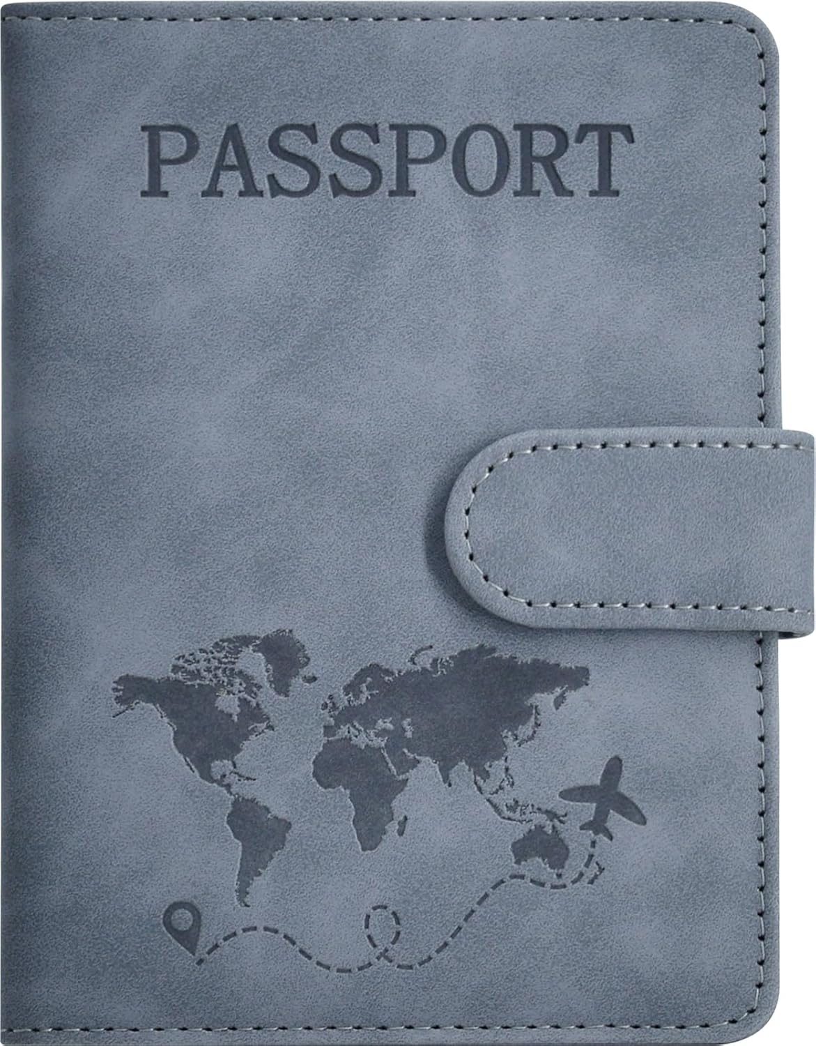 Passport Holder, Passport Cover with Credit Card Slot and Boarding Pass Slot Combo, Passport Wallet Case Book Travel Must Have, RFID Blocking Leather Travel Accessories, Navy Blue