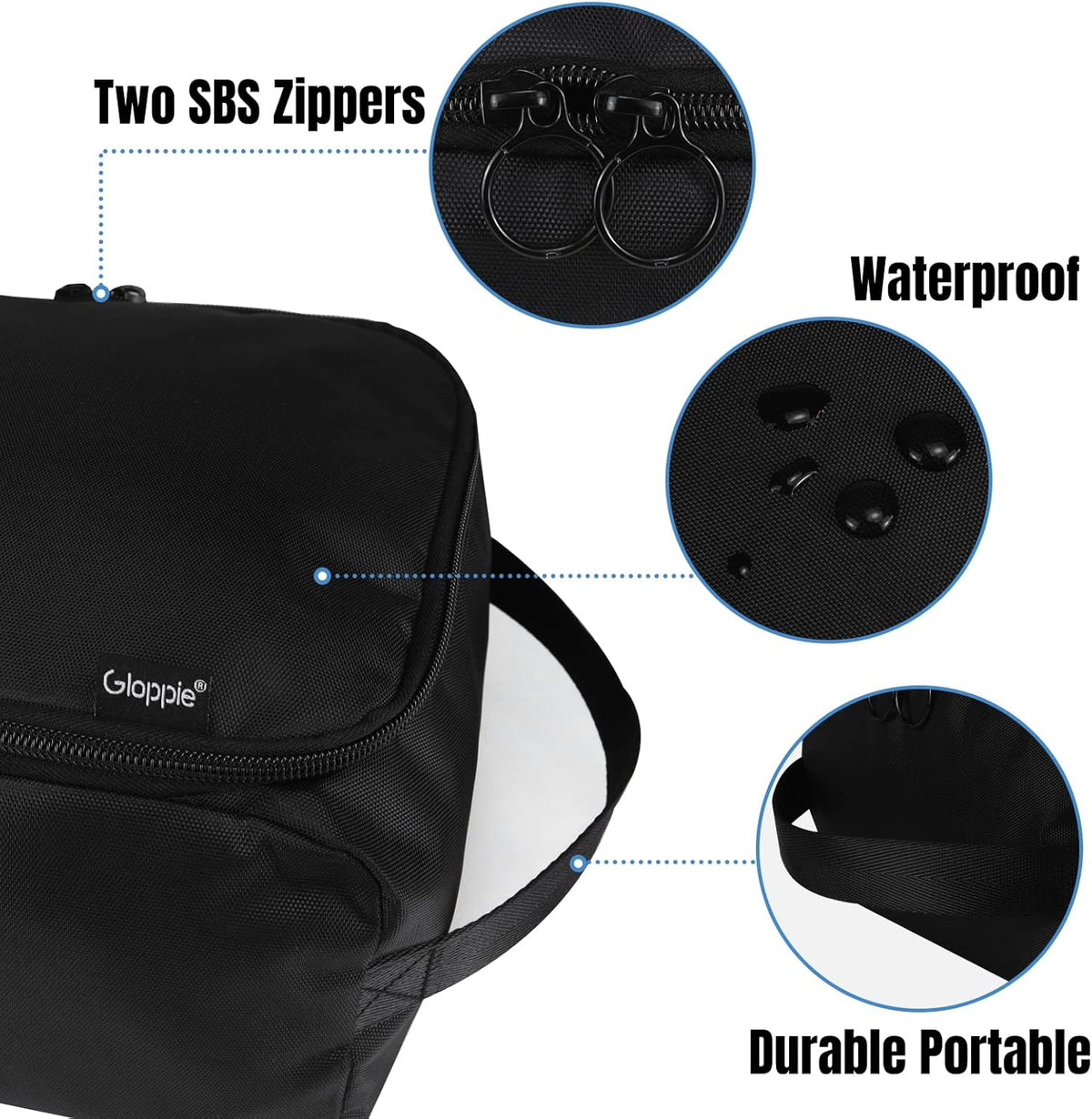 Shoe Bags for Travel - Portable Shoes Storage Bag, Shoe Pouch, Shoe Packing Cubes for Men Women - Classic Black