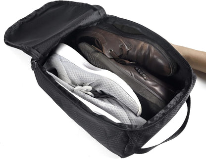 Shoe Bags for Travel - Portable Shoes Storage Bag, Shoe Pouch, Shoe Packing Cubes for Men Women - Classic Black