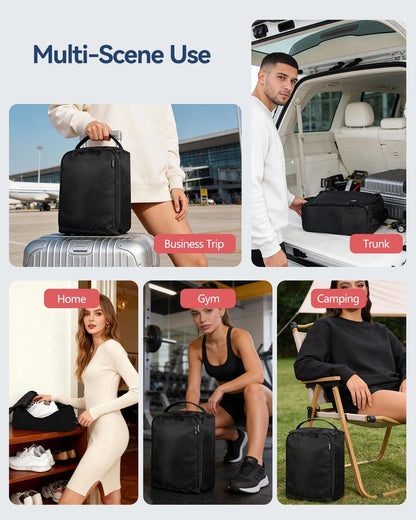 Shoe Bags for Travel - Portable Shoes Storage Bag, Shoe Pouch, Shoe Packing Cubes for Men Women - Classic Black
