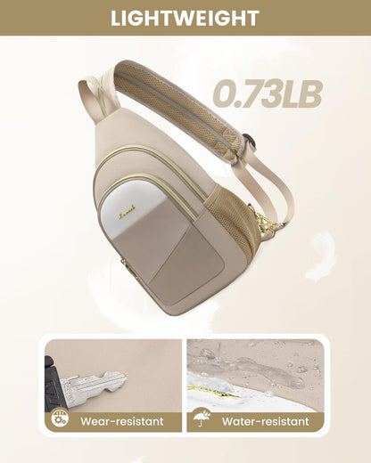 Sling Backpack for Women, Convertible Crossbody, Small Diaper Bag, Water-Resistant Hiking Daypack, Travel Shoulder Chest Bag