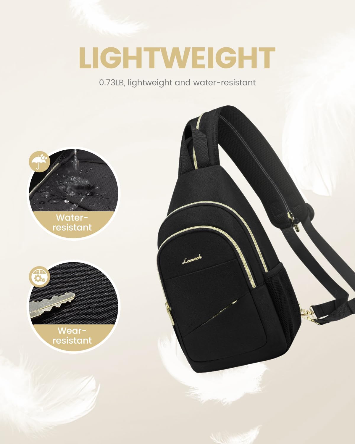 Sling Backpack for Women, Convertible Crossbody, Small Diaper Bag, Water-Resistant Hiking Daypack, Travel Shoulder Chest Bag