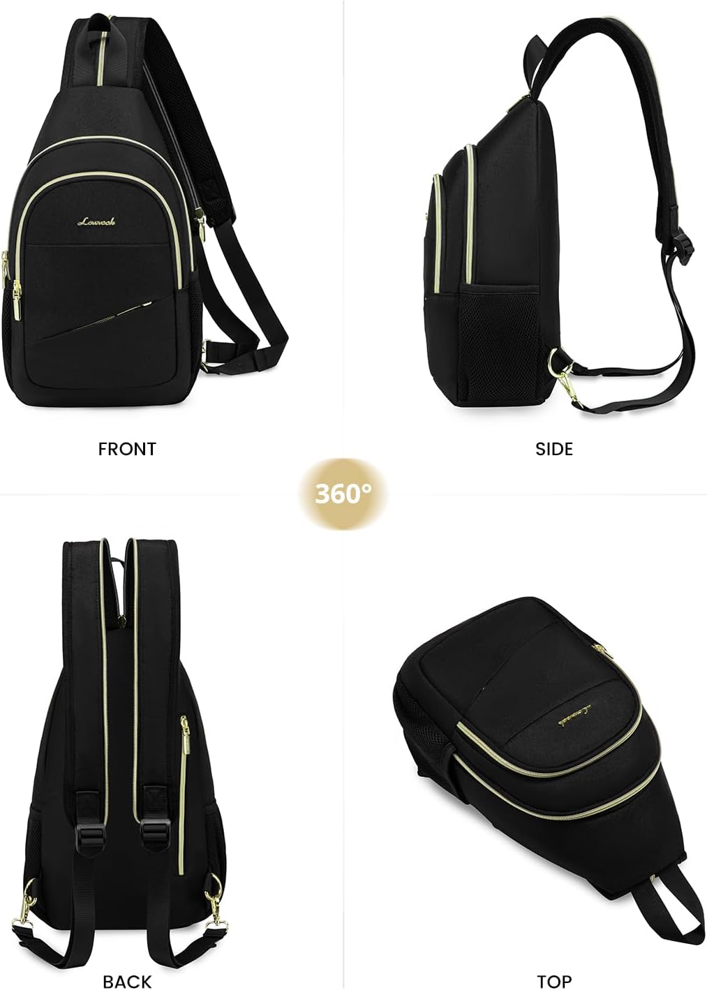 Sling Backpack for Women, Convertible Crossbody, Small Diaper Bag, Water-Resistant Hiking Daypack, Travel Shoulder Chest Bag