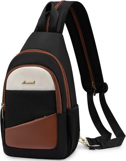 Sling Backpack for Women, Convertible Crossbody, Small Diaper Bag, Water-Resistant Hiking Daypack, Travel Shoulder Chest Bag