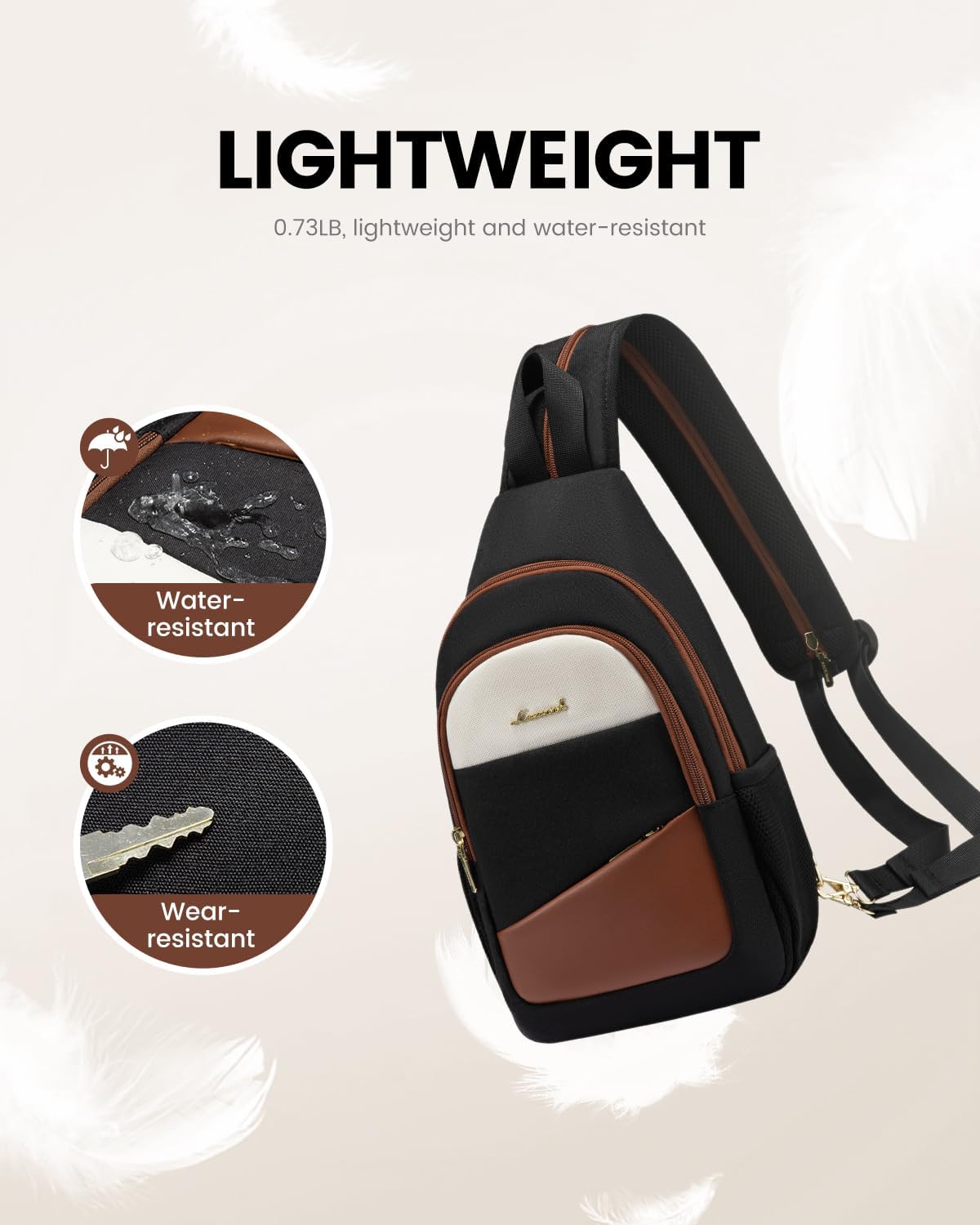 Sling Backpack for Women, Convertible Crossbody, Small Diaper Bag, Water-Resistant Hiking Daypack, Travel Shoulder Chest Bag