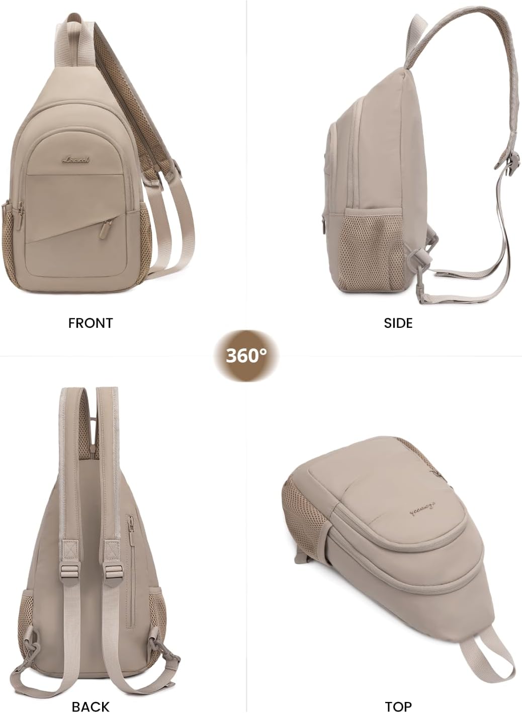 Sling Backpack for Women, Convertible Crossbody, Small Diaper Bag, Water-Resistant Hiking Daypack, Travel Shoulder Chest Bag
