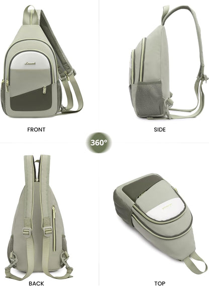 Sling Backpack for Women, Convertible Crossbody, Small Diaper Bag, Water-Resistant Hiking Daypack, Travel Shoulder Chest Bag