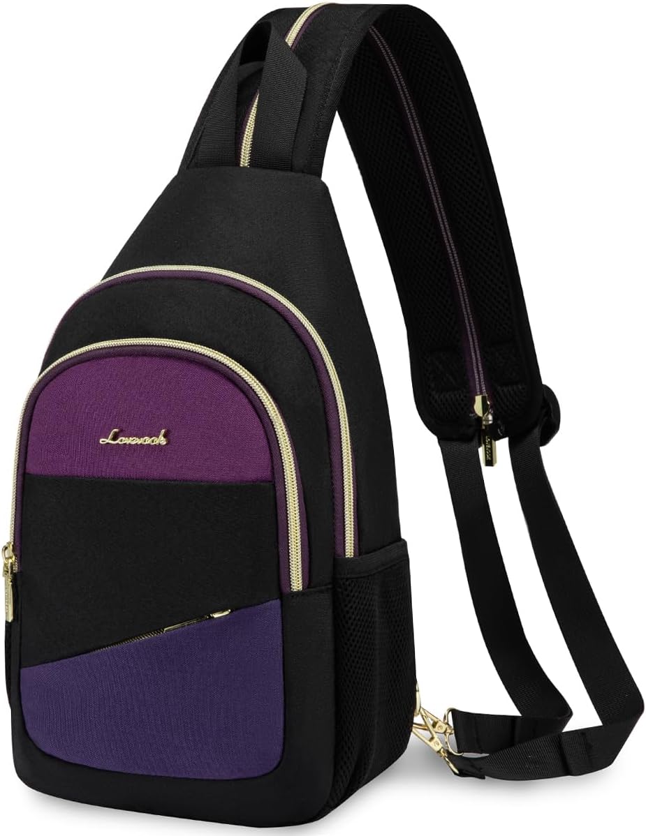 Sling Backpack for Women, Convertible Crossbody, Small Diaper Bag, Water-Resistant Hiking Daypack, Travel Shoulder Chest Bag