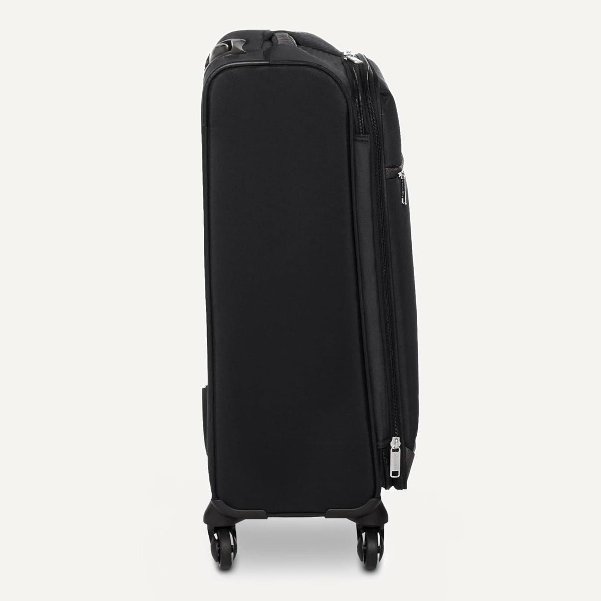 20" Carry-On Luggage, Softside Suitcase With TSA Lock, 8 Spinner Wheels, Telescoping Handle, Front Exterior Pocket, 3 Interior Pockets, Black