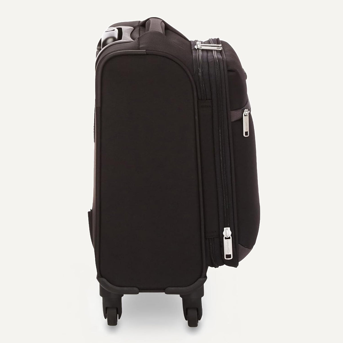 20" Carry-On Luggage, Softside Suitcase With TSA Lock, 8 Spinner Wheels, Telescoping Handle, Front Exterior Pocket, 3 Interior Pockets, Black