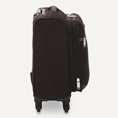 20" Carry-On Luggage, Softside Suitcase With TSA Lock, 8 Spinner Wheels, Telescoping Handle, Front Exterior Pocket, 3 Interior Pockets, Black