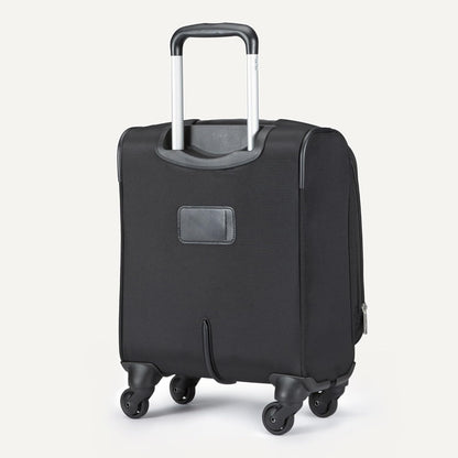 20" Carry-On Luggage, Softside Suitcase With TSA Lock, 8 Spinner Wheels, Telescoping Handle, Front Exterior Pocket, 3 Interior Pockets, Black