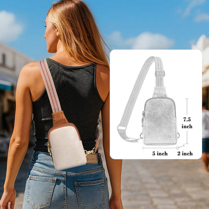 Touchscreen Crossbody Phone Purse, Small Sling Bag for Women | Back touchscreen window for phone access, RFID card slots,anti-theft buckle for travel & everyday use.