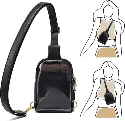 Touchscreen Crossbody Phone Purse, Small Sling Bag for Women | Back touchscreen window for phone access, RFID card slots,anti-theft buckle for travel & everyday use.