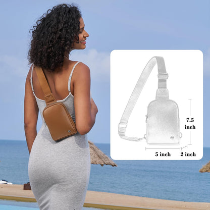 Touchscreen Crossbody Phone Purse, Small Sling Bag for Women | Back touchscreen window for phone access, RFID card slots,anti-theft buckle for travel & everyday use.