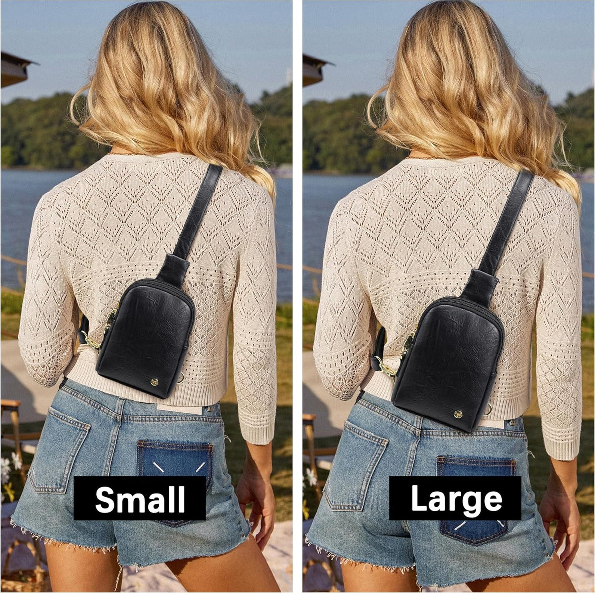 Touchscreen Crossbody Phone Purse, Small Sling Bag for Women | Back touchscreen window for phone access, RFID card slots,anti-theft buckle for travel & everyday use.