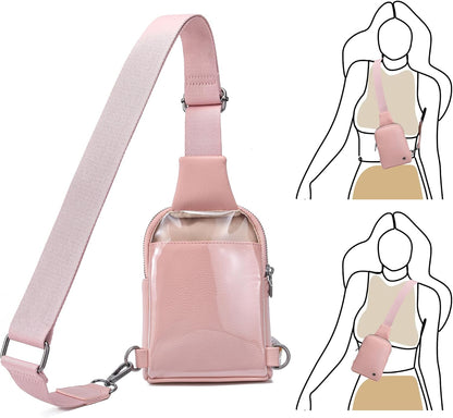 Touchscreen Crossbody Phone Purse, Small Sling Bag for Women | Back touchscreen window for phone access, RFID card slots,anti-theft buckle for travel & everyday use.