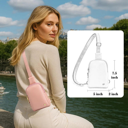 Touchscreen Crossbody Phone Purse, Small Sling Bag for Women | Back touchscreen window for phone access, RFID card slots,anti-theft buckle for travel & everyday use.