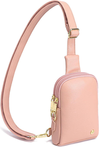Touchscreen Crossbody Phone Purse, Small Sling Bag for Women | Back touchscreen window for phone access, RFID card slots,anti-theft buckle for travel & everyday use.